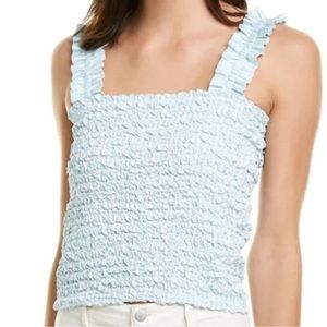 Petersyn X Revolve Tami Aqua cropped tank smocked
